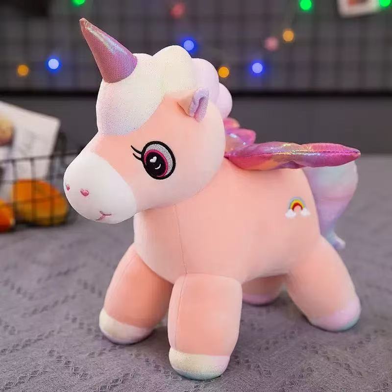 Plush Unicorn Ride-On Toy